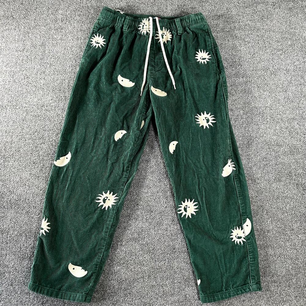 Urban Outfitters Women's Green Corduroy Celestial Sun Moon Embroidered Pants M